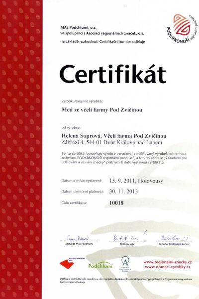 Regionální produkt Podkrkonoší 2011