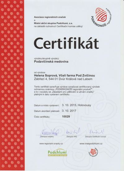 Regionální produkt Podkrkonoší 2015