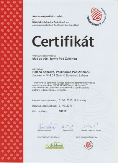 Regionální produkt Podkrkonoší 2015