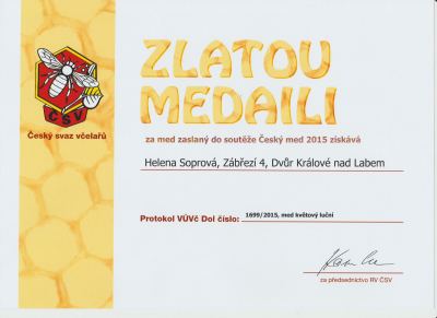 Zlatá medaile 2015